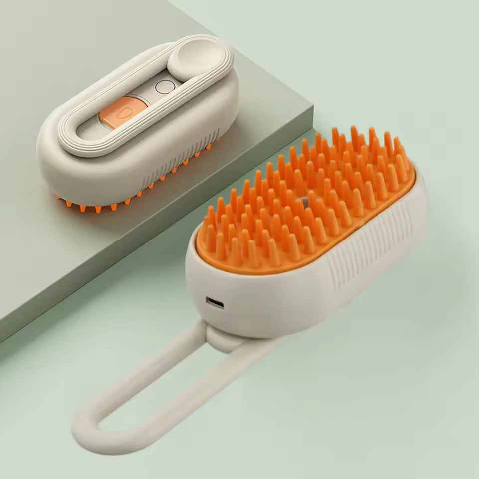 3-in-1 Steam Grooming Brush for Cats & Dogs